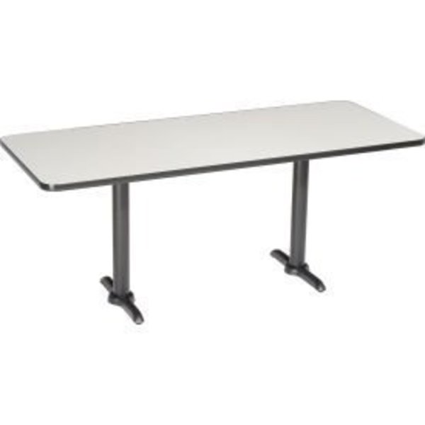 National Public Seating Interion Breakroom Table, 72Lx30W, Gray 695671GY